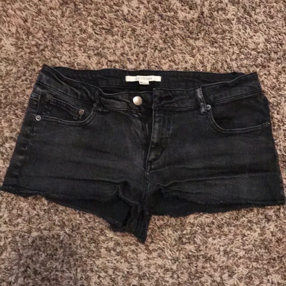 Black jean shorts